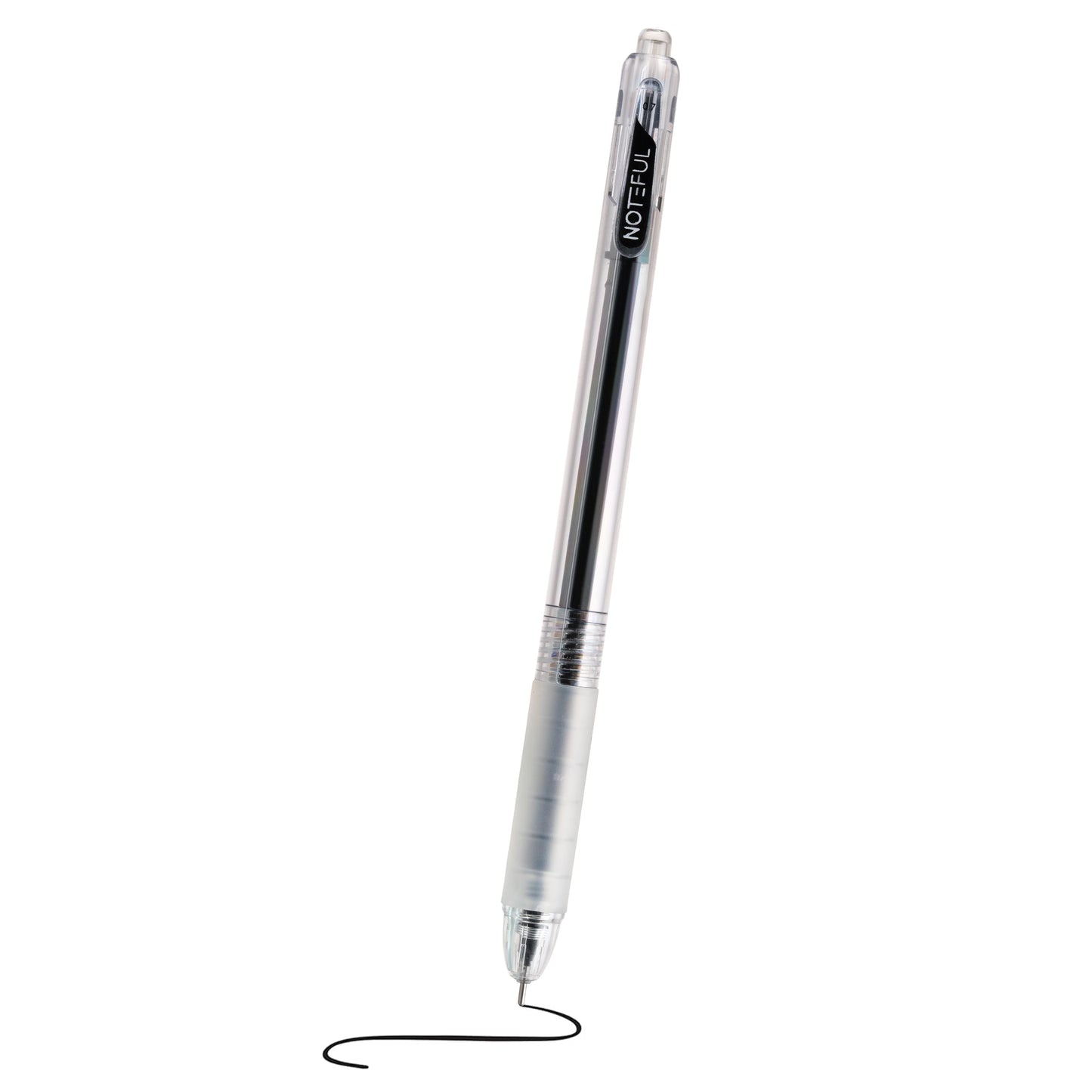 Noteful Retractable Gel Ink Pen - 0.7mm Needle Tip | Quick-Dry Black & Blue Ink | Pack of 12(NFL157)