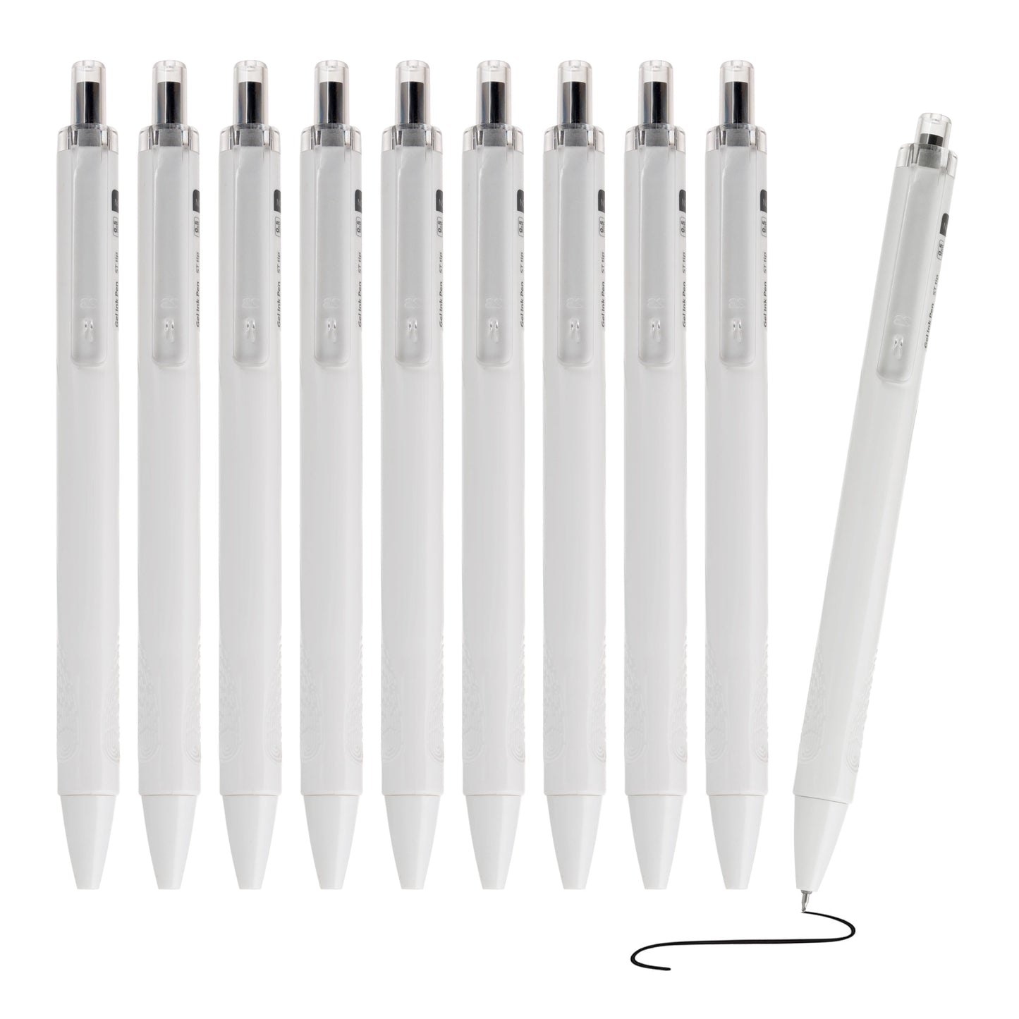 Noteful Retractable Gel Ink Pen - 0.5mm ST Tip | Ultra-Smooth & Quick-Dry Ink | Black Ink (Pack of 8)