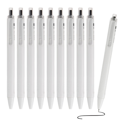 Noteful Retractable Gel Ink Pen - 0.5mm ST Tip | Ultra-Smooth & Quick-Dry Ink | Black Ink (Pack of 8)