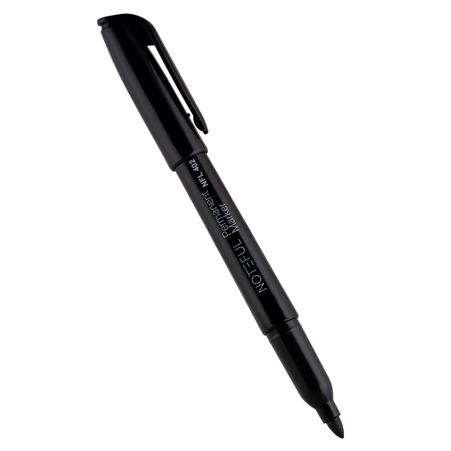 Noteful Permanent Marker - Black Bullet Tip | Pack of 12 | Quick-Dry & Smudge-Proof (NFL402)