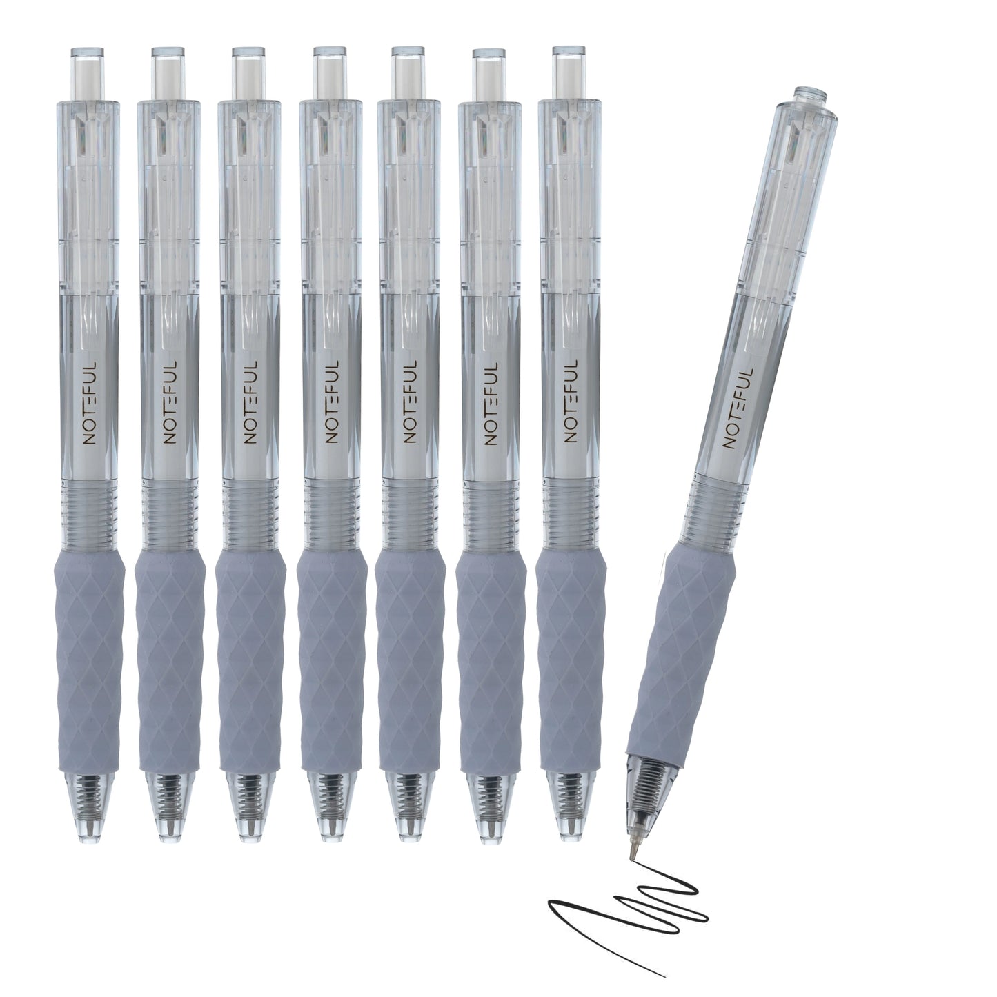 Noteful Retractable Gel Ink Pen – 0.7mm ST Tip | Quick-Dry & Smudge-Free Writing | Pack of 8 (Black & Blue Ink)