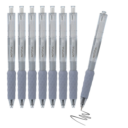 Noteful Retractable Gel Ink Pen – 0.7mm ST Tip | Quick-Dry & Smudge-Free Writing | Pack of 8 (Black & Blue Ink)