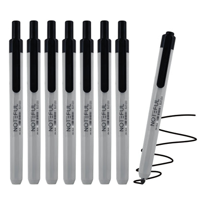 Noteful Click Marker - Black Permanent Marker | Retractable Round Tip | Pack of 12 (NFL400)