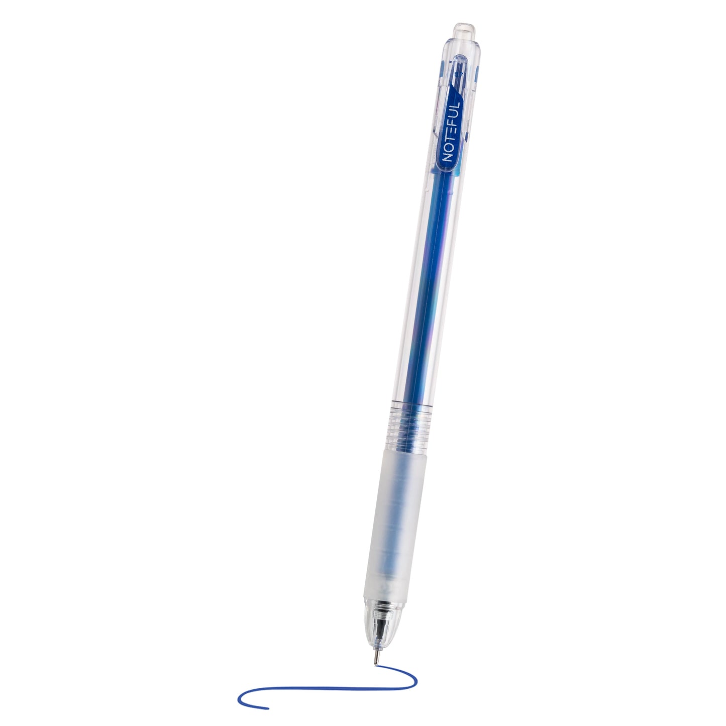 Noteful Retractable Gel Ink Pen – 0.7mm Needle Tip | Quick-Dry & Smudge-Free Writing | Pack of 12 (Black & Blue Ink)