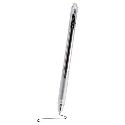 Noteful Retractable Gel Ink Pen - 0.7mm Needle Tip | Quick-Dry Black & Blue Ink | Pack of 12(NFL157)