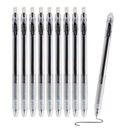 Noteful Retractable Gel Ink Pen - 0.7mm Needle Tip | Quick-Dry Black & Blue Ink | Pack of 12(NFL157)