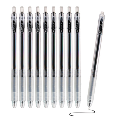 Noteful Retractable Gel Ink Pen – 0.7mm Needle Tip | Quick-Dry & Smudge-Free Writing | Pack of 12 (Black & Blue Ink)