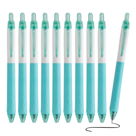 Noteful Retractable Semi-Gel Pen - 0.7mm Smooth Writing Pen | Quick-Dry Black & Blue Ink | Pack of 8