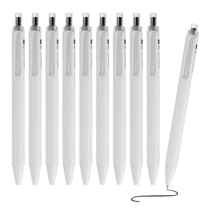 Noteful Retractable Gel Ink Pen - 0.5mm ST Tip | Ultra-Smooth & Quick-Dry Ink | Black Ink (Pack of 8)