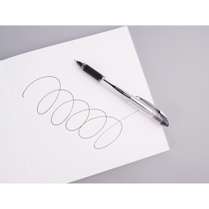 Noteful Fluency 0.7mm Refillable Roller Pen | Ultra-Smooth & Quick-Drying Ink | Black Ink (Pack of 8)